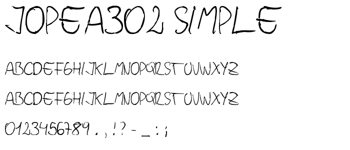 jopea302 Simple font